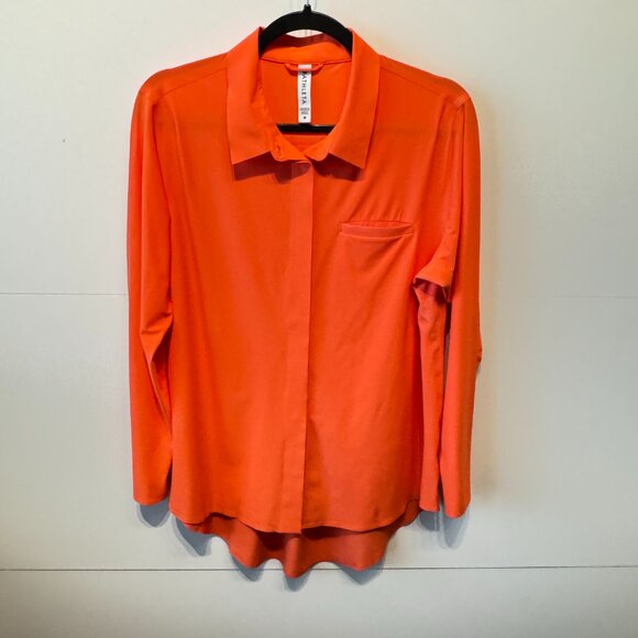 Athleta Urbanite Button Down Top in Orange - Picture 3 of 7